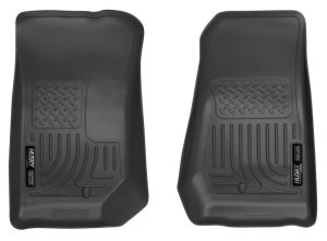 Jeep Wrangler Floor Liners - Front - Husky Liners - WeatherBeater - Black - `07-`12
